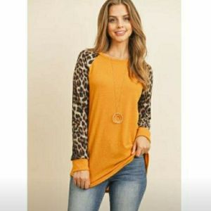 Leopard and Mustard Shirt
